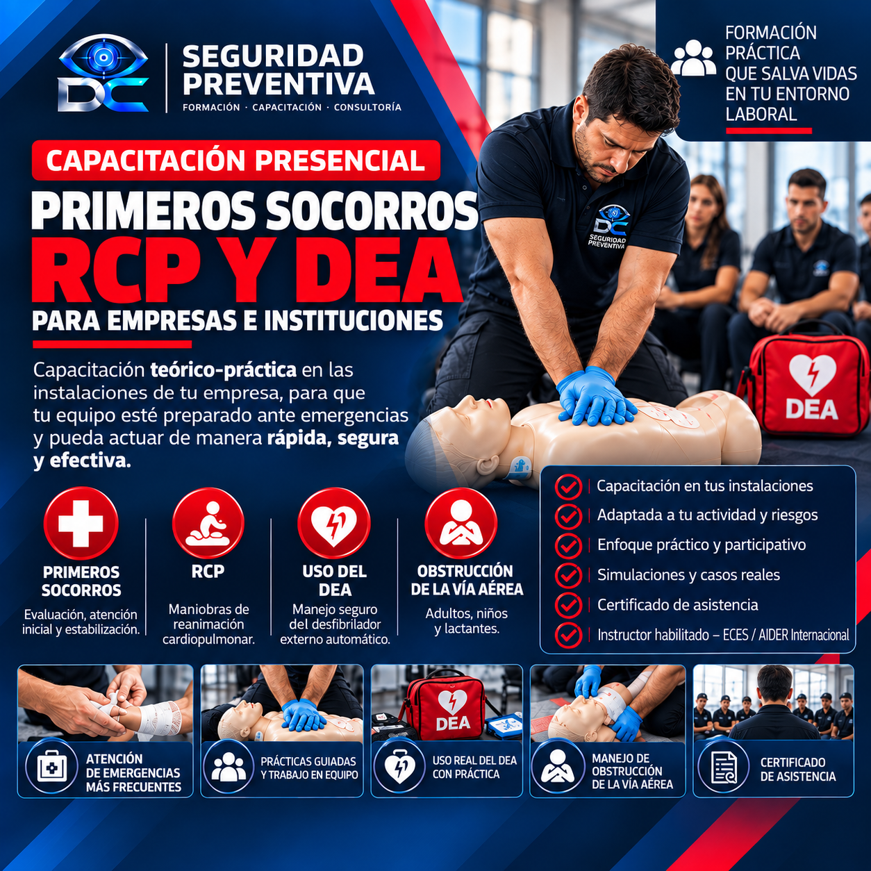 Capacitación en RCP y DEA